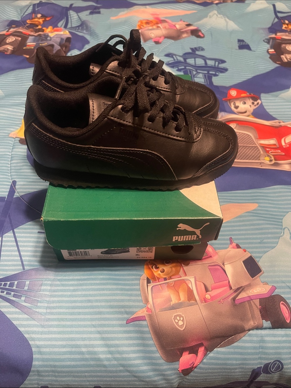 Puma Black Low-Profile Leather Sneakers